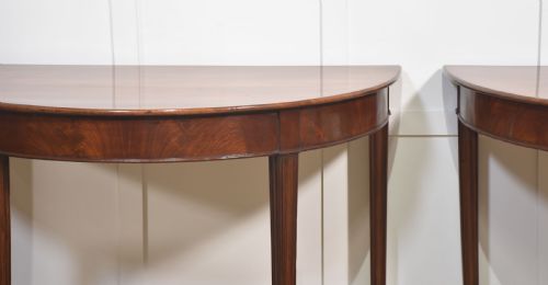 PAIR OF MAHOGANY HALL TABLES - ADDITIONAL PHOTO 2