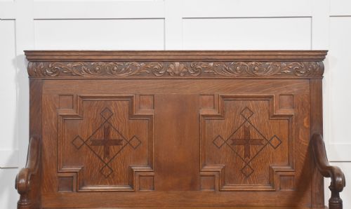 CARVED OAK SETTLE - ADDITIONAL PHOTO 2