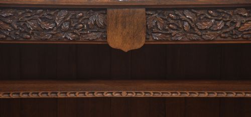 CARVED OAK OPEN BOOKCASE - ADDITIONAL PHOTO 10