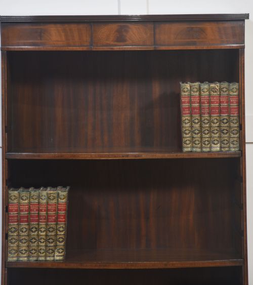 MAHOGANY INLAID OPEN BOOKCASE - ADDITIONAL PHOTO 1