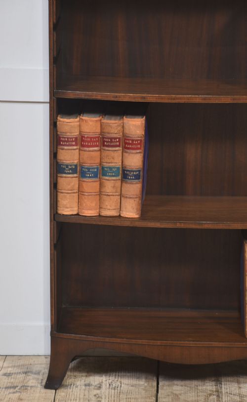 MAHOGANY INLAID OPEN BOOKCASE - ADDITIONAL PHOTO 3