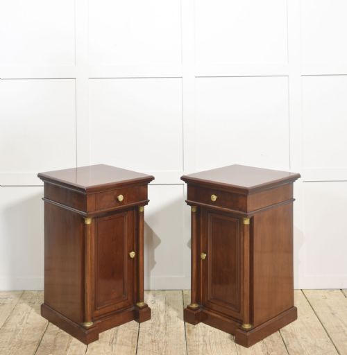 PAIR OF EMPIRE STYLE MAHOGANY BEDSIDE CABINETS - ADDITIONAL PHOTO 3