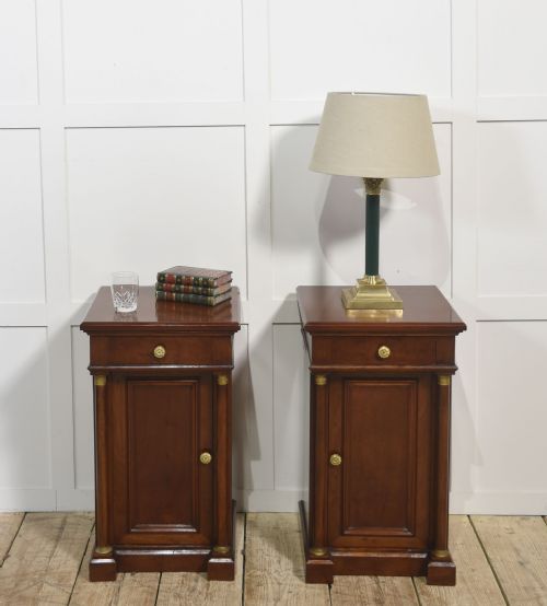 PAIR OF EMPIRE STYLE MAHOGANY BEDSIDE CABINETS - ADDITIONAL PHOTO 10
