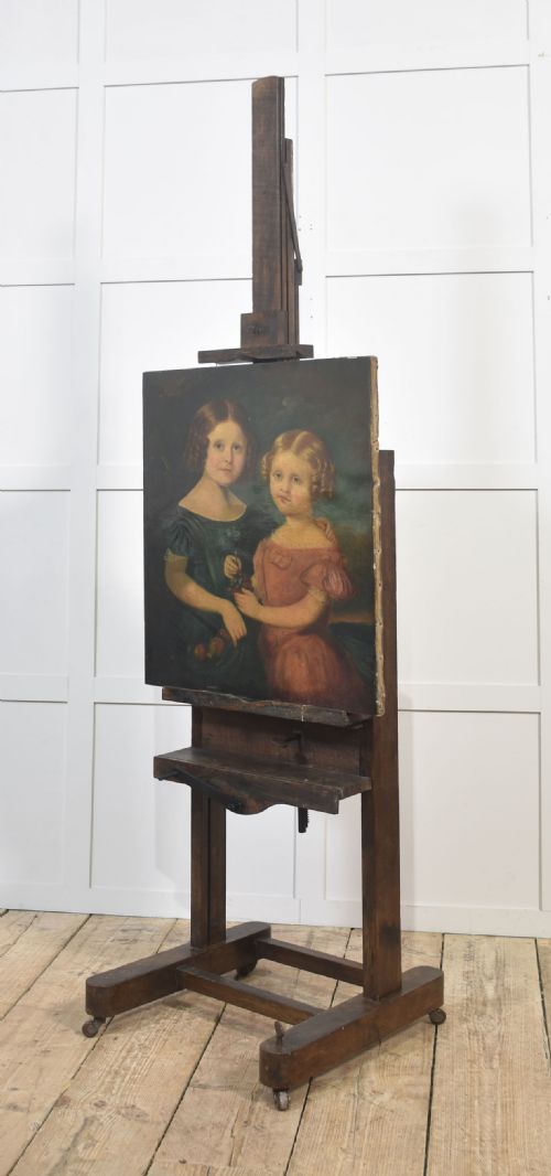 FULLY ADJUSTABLE OAK ARTISTS EASEL - ADDITIONAL PHOTO 5