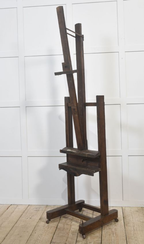 FULLY ADJUSTABLE OAK ARTISTS EASEL - ADDITIONAL PHOTO 8