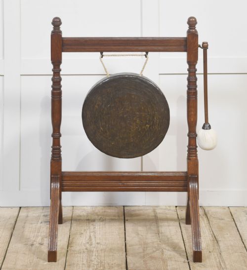 ANTIQUE OAK DINNER GONG - ADDITIONAL PHOTO 1