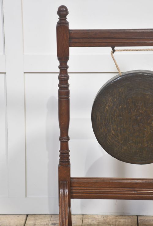 ANTIQUE OAK DINNER GONG - ADDITIONAL PHOTO 2