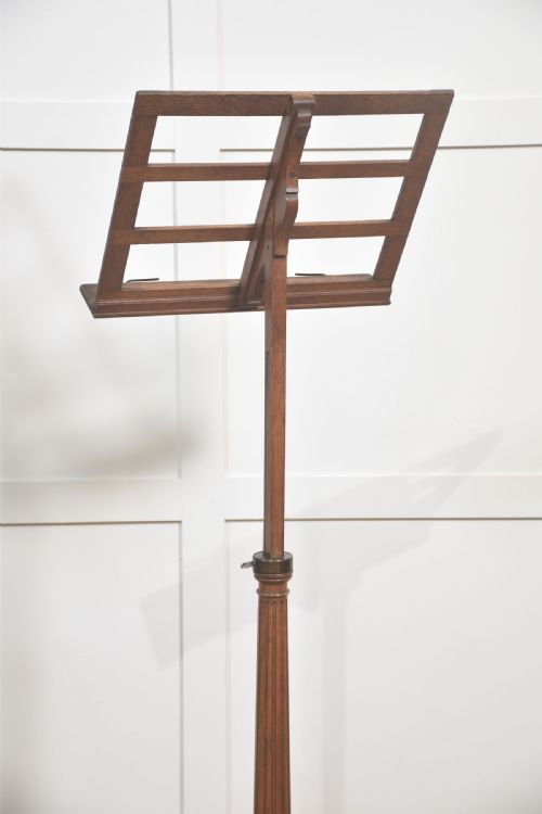 PAIR OF OAK ADJUSTABLE MUSIC STANDS - ADDITIONAL PHOTO 7