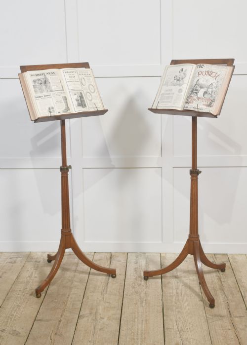 PAIR OF OAK ADJUSTABLE MUSIC STANDS - ADDITIONAL PHOTO 8
