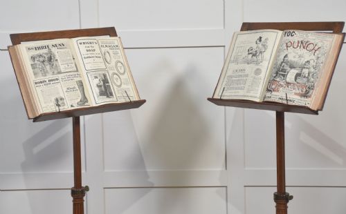 PAIR OF OAK ADJUSTABLE MUSIC STANDS - ADDITIONAL PHOTO 9