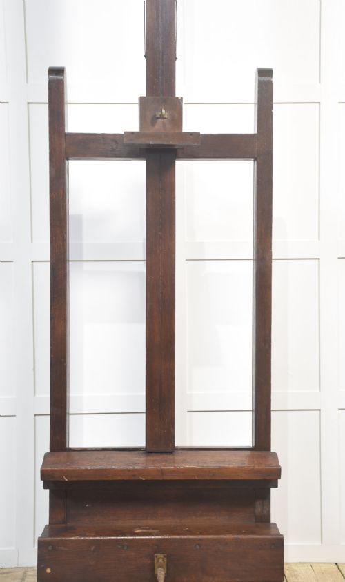 MONUMENTAL FULLY ADJUSTABLE OAK ARTISTS STUDIO EASEL - ADDITIONAL PHOTO 1