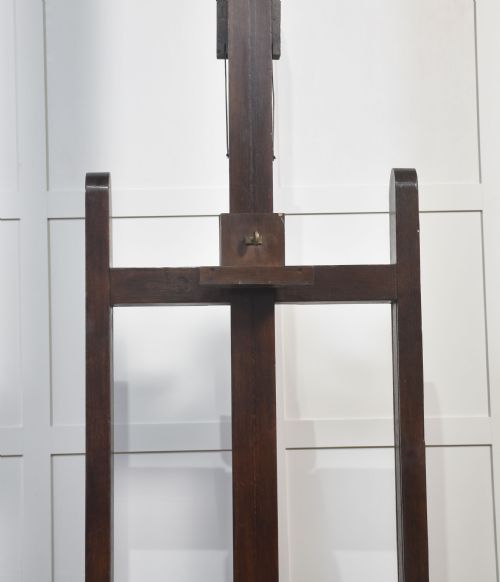 MONUMENTAL FULLY ADJUSTABLE OAK ARTISTS STUDIO EASEL - ADDITIONAL PHOTO 2