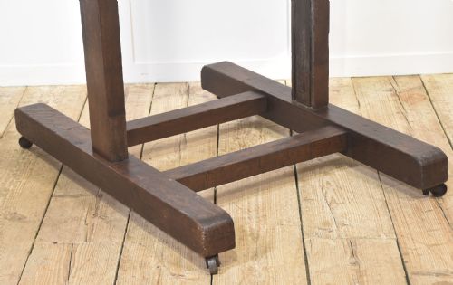 MONUMENTAL FULLY ADJUSTABLE OAK ARTISTS STUDIO EASEL - ADDITIONAL PHOTO 15