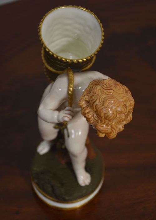 ROYAL WORCESTER PORCELAIN FIGURE CHERUB WITH BASKET - ADDITIONAL PHOTO 8