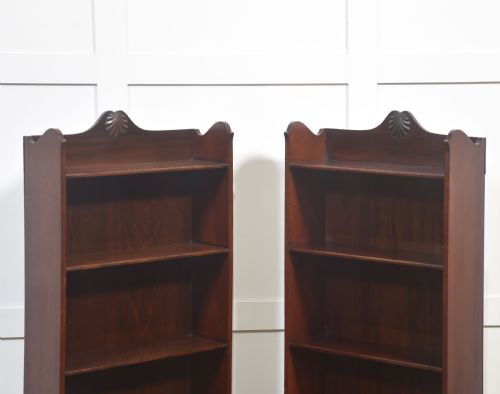 PAIR OF MAHOGANY OPEN BOOKCASES - ADDITIONAL PHOTO 6