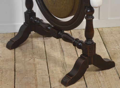 OAK AND BRASS DINNER GONG - ADDITIONAL PHOTO 7