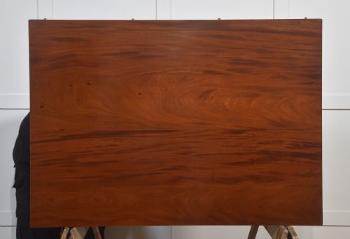 MAHOGANY TRIPLE PEDESTAL DINING TABLE - ADDITIONAL PHOTO 16
