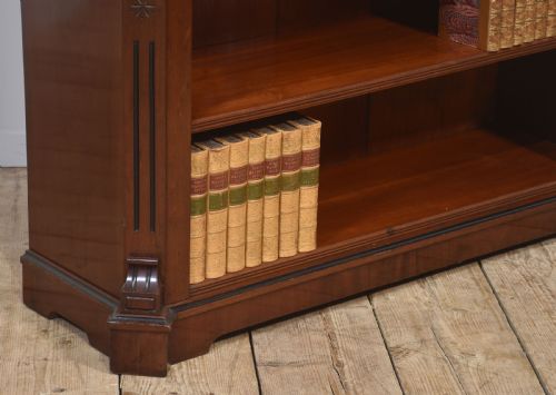 MAHOGANY OPEN BOOKCASE WITH MIRROR BACK - ADDITIONAL PHOTO 6