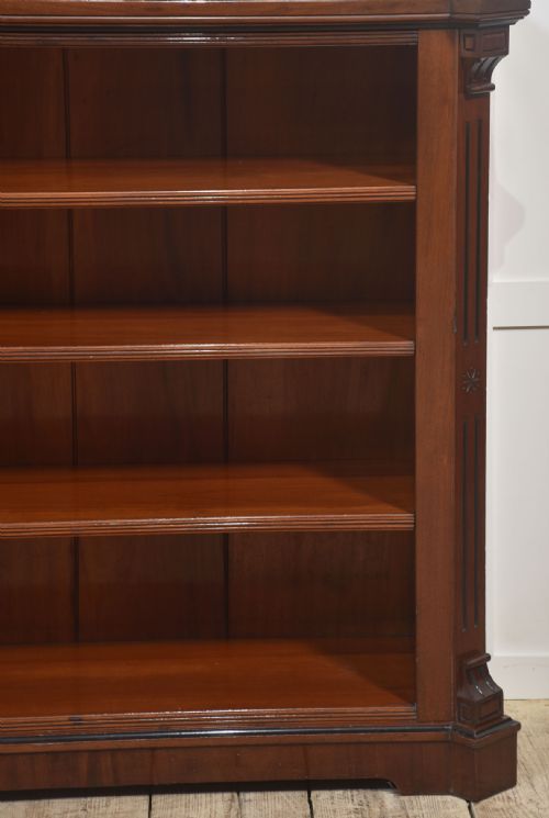 MAHOGANY OPEN BOOKCASE WITH MIRROR BACK - ADDITIONAL PHOTO 8