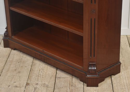 MAHOGANY OPEN BOOKCASE WITH MIRROR BACK - ADDITIONAL PHOTO 10