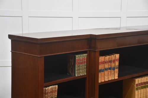 MAHOGANY BREAKFRONT OPEN BOOKCASE - ADDITIONAL PHOTO 6