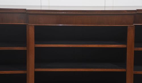 MAHOGANY BREAKFRONT OPEN BOOKCASE - ADDITIONAL PHOTO 10