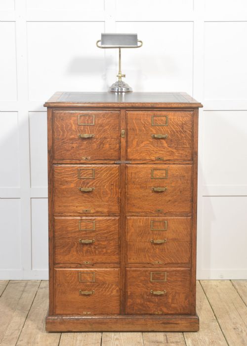 EARLY 20TH CENTURY OAK DOUBLE FILING CABINET - ADDITIONAL PHOTO 1