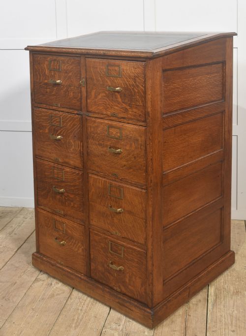 EARLY 20TH CENTURY OAK DOUBLE FILING CABINET - ADDITIONAL PHOTO 7