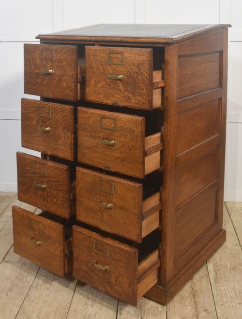 EARLY 20TH CENTURY OAK DOUBLE FILING CABINET - ADDITIONAL PHOTO 10