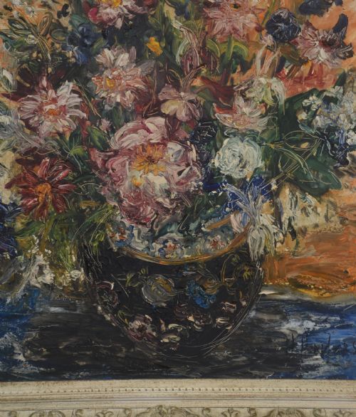 OIL ON CANVAS FLORAL STILL LIFE - ADDITIONAL PHOTO 1