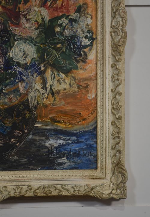 OIL ON CANVAS FLORAL STILL LIFE - ADDITIONAL PHOTO 2
