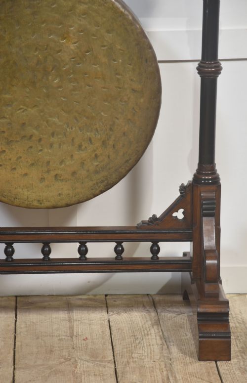 MONUMENTAL GOTHIC REVIVAL WALNUT DINNER GONG - ADDITIONAL PHOTO 3