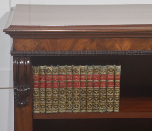 CARVED MAHOGANY OPEN BOOKCASE - ADDITIONAL PHOTO 3