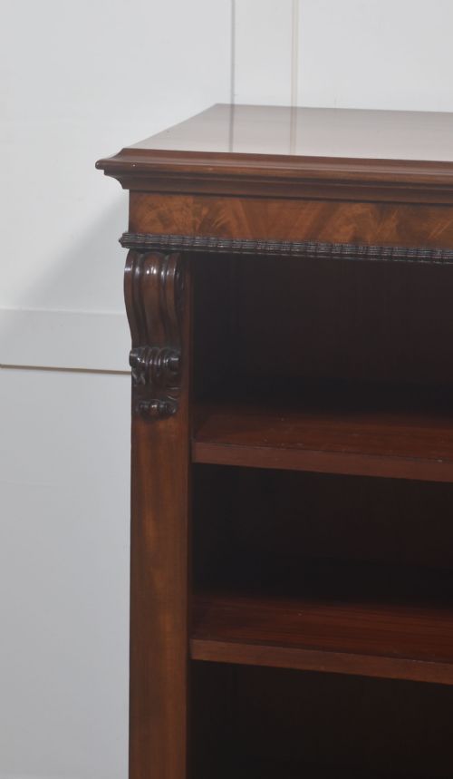 CARVED MAHOGANY OPEN BOOKCASE - ADDITIONAL PHOTO 10
