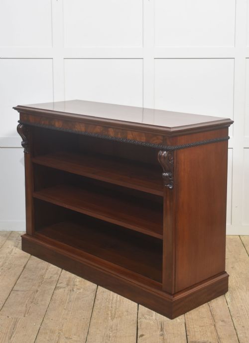 CARVED MAHOGANY OPEN BOOKCASE - ADDITIONAL PHOTO 11