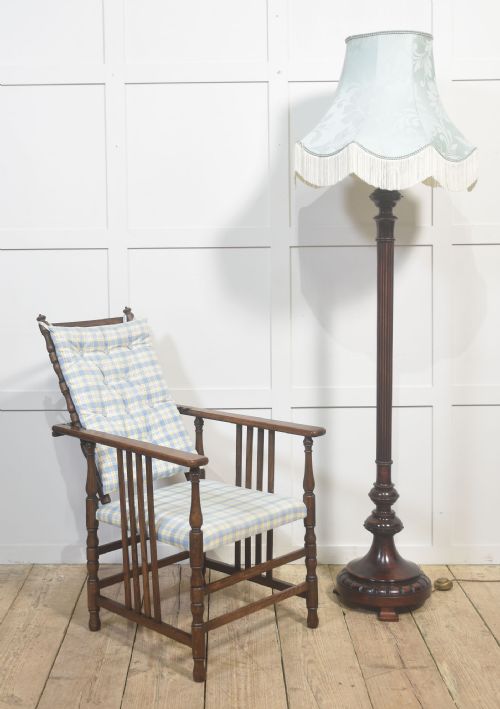 ADJUSTABLE RECLINING UPHOLSTERED OAK ARMCHAIR - ADDITIONAL PHOTO 1