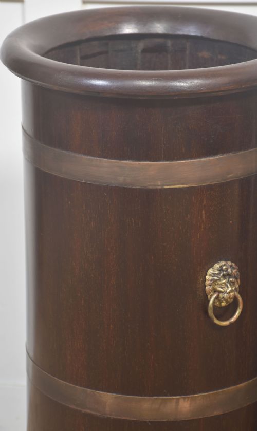 PAIR OF 19TH CENTURY MAHOGANY UMBRELLA STANDS WITH BRASS MOUNTS - ADDITIONAL PHOTO 4
