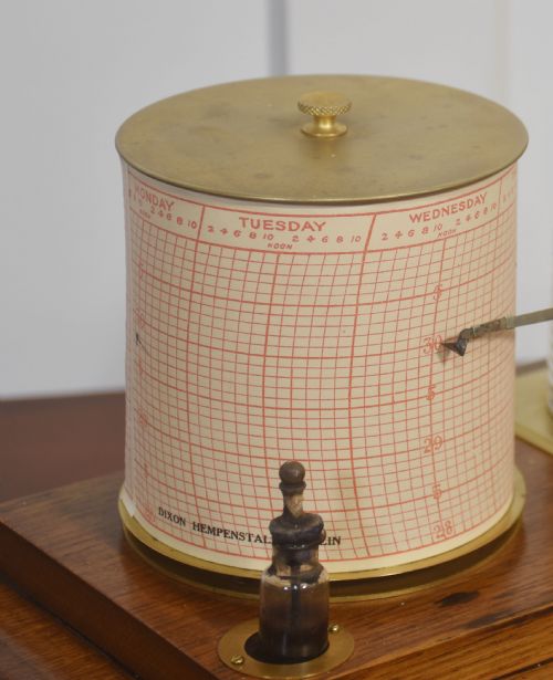 ANTIQUE OAK BAROGRAPH BY SHORT MASON ENGLAND - ADDITIONAL PHOTO 5