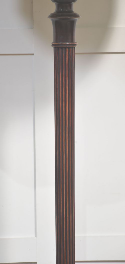 CARVED MAHOGANY STANDARD LAMP - ADDITIONAL PHOTO 1