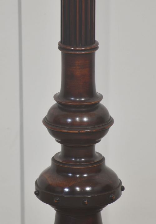 CARVED MAHOGANY STANDARD LAMP - ADDITIONAL PHOTO 3