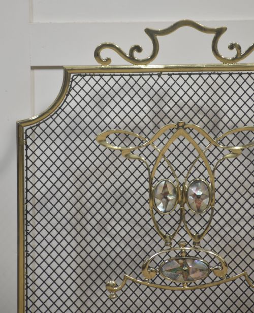 DECORATIVE BRASS FIREPLACE SCREEN - ADDITIONAL PHOTO 2