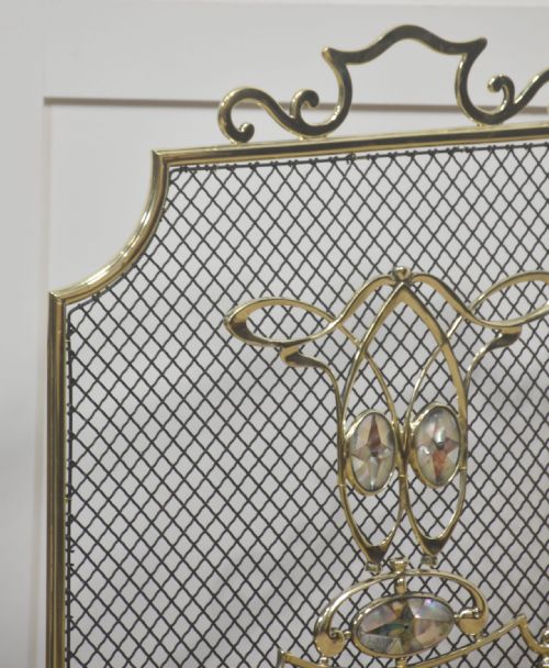 DECORATIVE BRASS FIREPLACE SCREEN - ADDITIONAL PHOTO 3