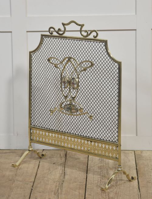 DECORATIVE BRASS FIREPLACE SCREEN - ADDITIONAL PHOTO 5
