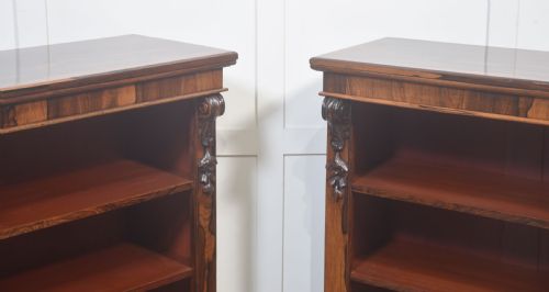 PAIR OF 19THCENTURY ROSEWOOD OPEN BOOKCASES - ADDITIONAL PHOTO 12
