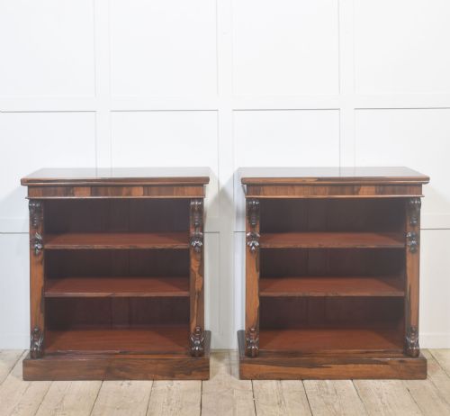 PAIR OF 19THCENTURY ROSEWOOD OPEN BOOKCASES - ADDITIONAL PHOTO 13