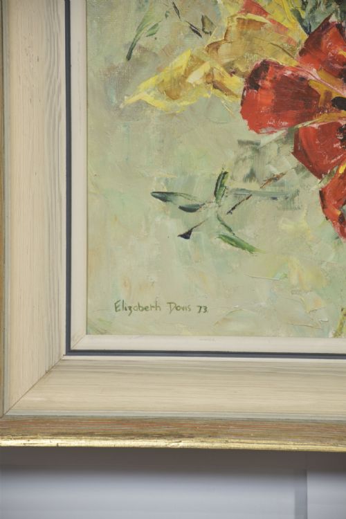 OIL ON CANVAS FLORAL STILL LIFE - ADDITIONAL PHOTO 2