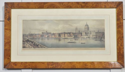 SET OF SIX FRAMED COLOURED PRINTS OF VIEWS OF THE RIVER THAMES - ADDITIONAL PHOTO 1
