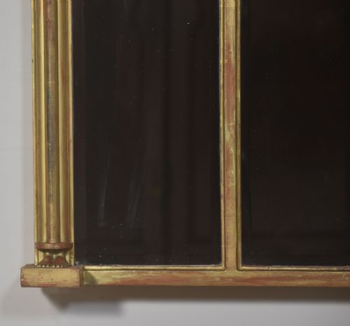 LARGE NEOCLASSICAL GILTWOOD OVERMANTEL MIRROR - ADDITIONAL PHOTO 2