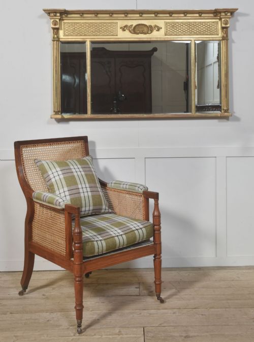 LARGE NEOCLASSICAL GILTWOOD OVERMANTEL MIRROR - ADDITIONAL PHOTO 8