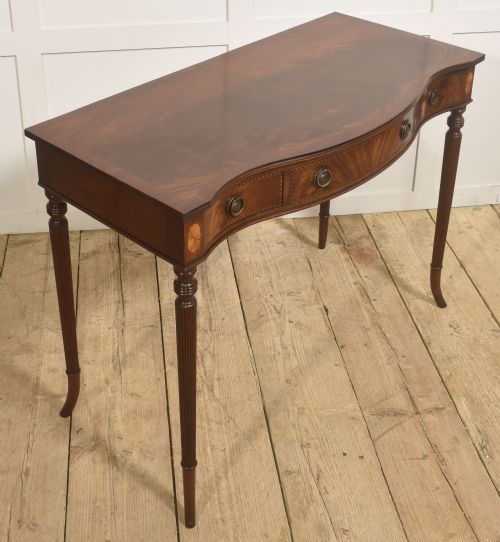 FINE INLAID MAHOGANY WRITING TABLE - ADDITIONAL PHOTO 4